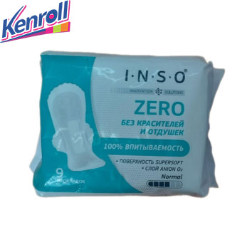 Прокладки Anion критика ультрамягкие ZERO Normаl 4 капли 9 шт  INSO Сткист
