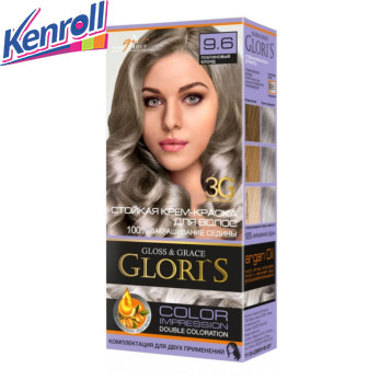  Крем-краска для волос  GLORI'S №9.6 Платиновый блонд