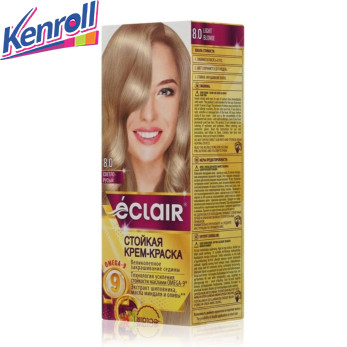 Крем-краска для волос ECLAIR OMEGA-9 №8,0 Светло-русый