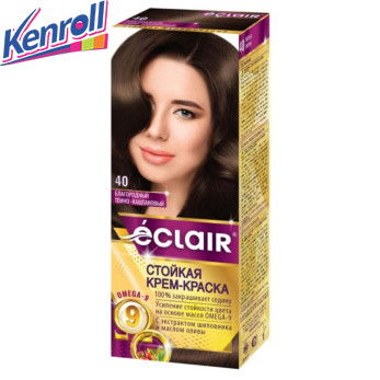 Крем-краска для волос ECLAIR OMEGA-9 №4,0 Каштановый