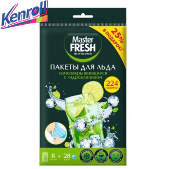 Пакеты для льда 8 листов по 28 шариков Master Fresh														