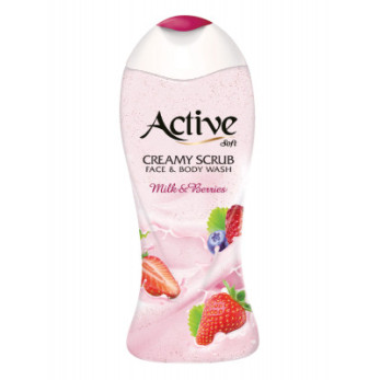 Скраб для тела Молоко и Ягоды 400 л ACTIVE